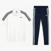 ADS PREMIUM MESH THREE STRPS TRACKSUIT MEN WHITE-NEAVY
