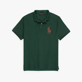RLPH LURN PREMIUM LEATHER POLO MEN DK GREEN