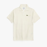 LCSTE PREMIUM MEN RELAXED V-NECK POLO SHIRT WHITE