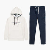 T-H PREMIUM FLEECE KIDS TRACKSUIT WHITE-NEAVY