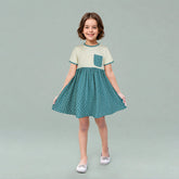 ZRA PREMIUM GIRLS FLORA BEETLE GREEN FROCK