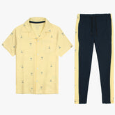 T-H KIDS PREMIUM PRINTED TROUSER/SHIRT YELLOW