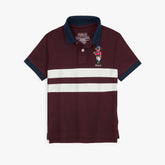 RLPH LURN PREMIUM 3 BEAR KIDS POLO MAHROON
