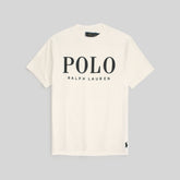 RL PREMIUM WAFFLE LOGO PONY T SHIRT OFF WHITE