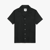 ZRA PREMIUM MEN RESORT COLLAR SHIRT BLACK (OVERSIZED)