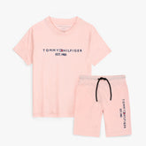TMMY HILFGR PREMIUM LOGO TWINSET PINK