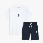 RLPH LRN PREMIUM KIDS JERSEY TWINSET WHITE