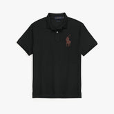 RLPH LURN PREMIUM LEATHER POLO MEN BLACK