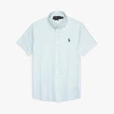 R-L MENS PREMIUM OXFORD BUTTON HALF SLEEVE SKY