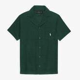 R-L PREMIUM CUBAN COLLAR CASUAL SHIRT MEN GREEN