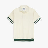 ZRA PREMIUM MEN JHONNY COLLAR POLO DK GREEN STRIPES