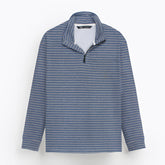 ZRA MEN STRIPED QUATER ZIPPER NEAVY