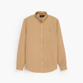 R-L MENS PREMIUM OXFORD BUTTON CASUAL BEIGE