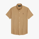 R-L MENS PREMIUM OXFORD BUTTON HALF SLEEVE SKIN