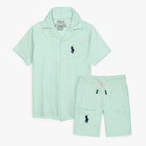 RALP LRN PREMIUM COTTON TERRY TWINSET SEA GREEN