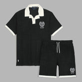 R-L MEN PREMIUM US OPEN PRINTED SHORT SET BLACK