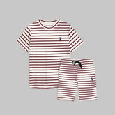 RAPL LURN PREMIUM TEE TWINSET RED WOOD LINES