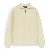 ZRA SIGNATURE MOCK KNIT PULLOVER MEN CREAM-WHITE