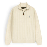 RL PREMIUM ROYAL KNIT MEN CLAS ZIPPER OFF-WHITE