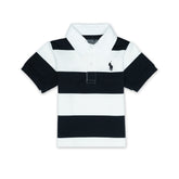 RL KIDS PREMIUM JUNIOR POLO BLACK-WHITE STRIPES