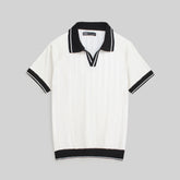 ZRA MEN PREMIUM PREPPY V NECK CABLE KNIT WIHITE