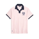 R-L PREMIUM US OPEN PRINTED POLO SHIRT PINK