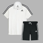 ADS PREMIUM MODREN POLO TWINSET WHITE-BLACK