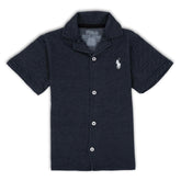 R-L KIDS PREMIUM CASUAL SHIRT BLACK/W PNY