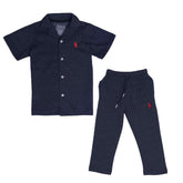 R-L PREMIUM CASUAL SET DK NEAVY/WHITE PATTREN