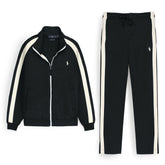 RALP LURN VINTAGE SOFT COTTON TWO TAP TRACKSUIT BLACK