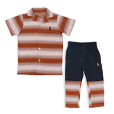 R-L PREMIUM CASUAL SET NEAVY/BEIGE PATTREN