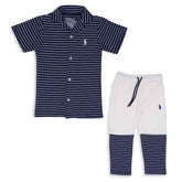 R-L PREMIUM CASUAL SET DK BLUE HAZE PATTREN