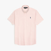 R-L MENS PREMIUM OXFORD BUTTON HALF SLEEVE PINK
