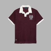 R-L PREMIUM US OPEN PRINTED POLO SHIRT MEHROON