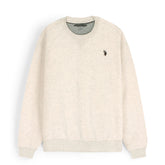 US A.S.S.N POLO SOLID CREW NECK OFFWHITE SWEATSHIRT