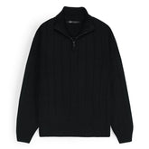 ZRA IMPERIAL MOCK KNIT ZIPPER MEN BLACK