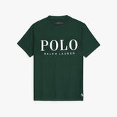 RL PREMIUM WAFFLE LOGO PONY T SHIRT DK GREEN