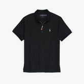 RLPH LURN PREMIUM MULTI ZIPPER POLO MEN BLACK
