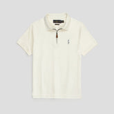 RLPH LURN PREMIUM MULTI ZIPPER POLO MEN OFF WHITE