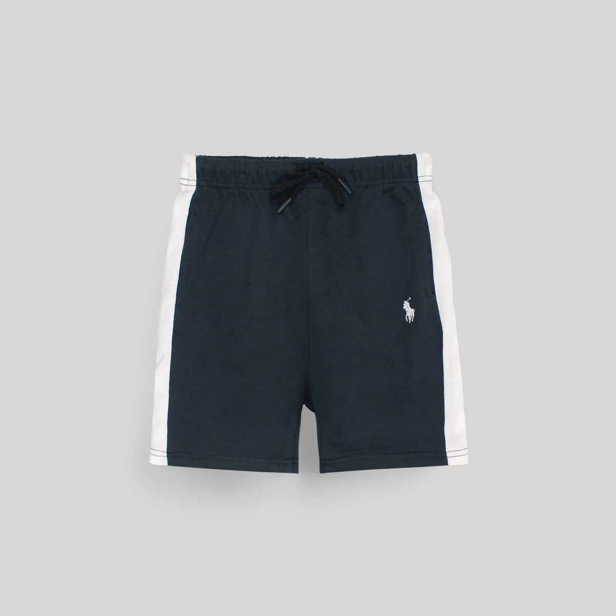 KIDS RL NEAVY WHITE PANEL JERSEY SHORT