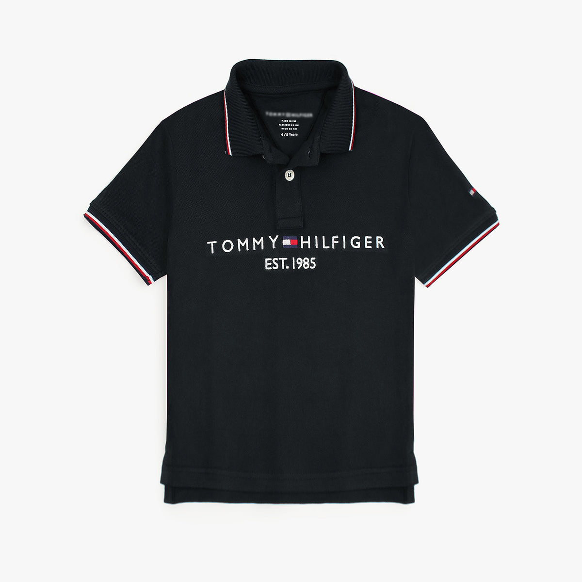 T-H PREMIUM KIDS TIPPING POLO BLACK