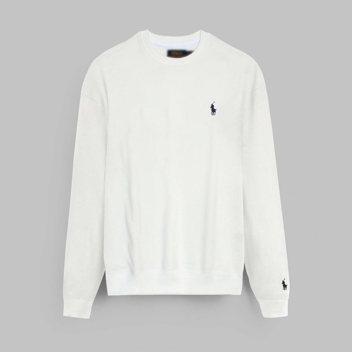 RLPH LURN PREMIUM SINGLE PONY SWEATSHIRT MEN WHITE