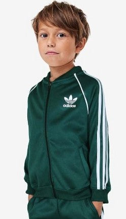 ADS PREMIUM FLEECE PIPING  ZIPPER KIDS GREEN