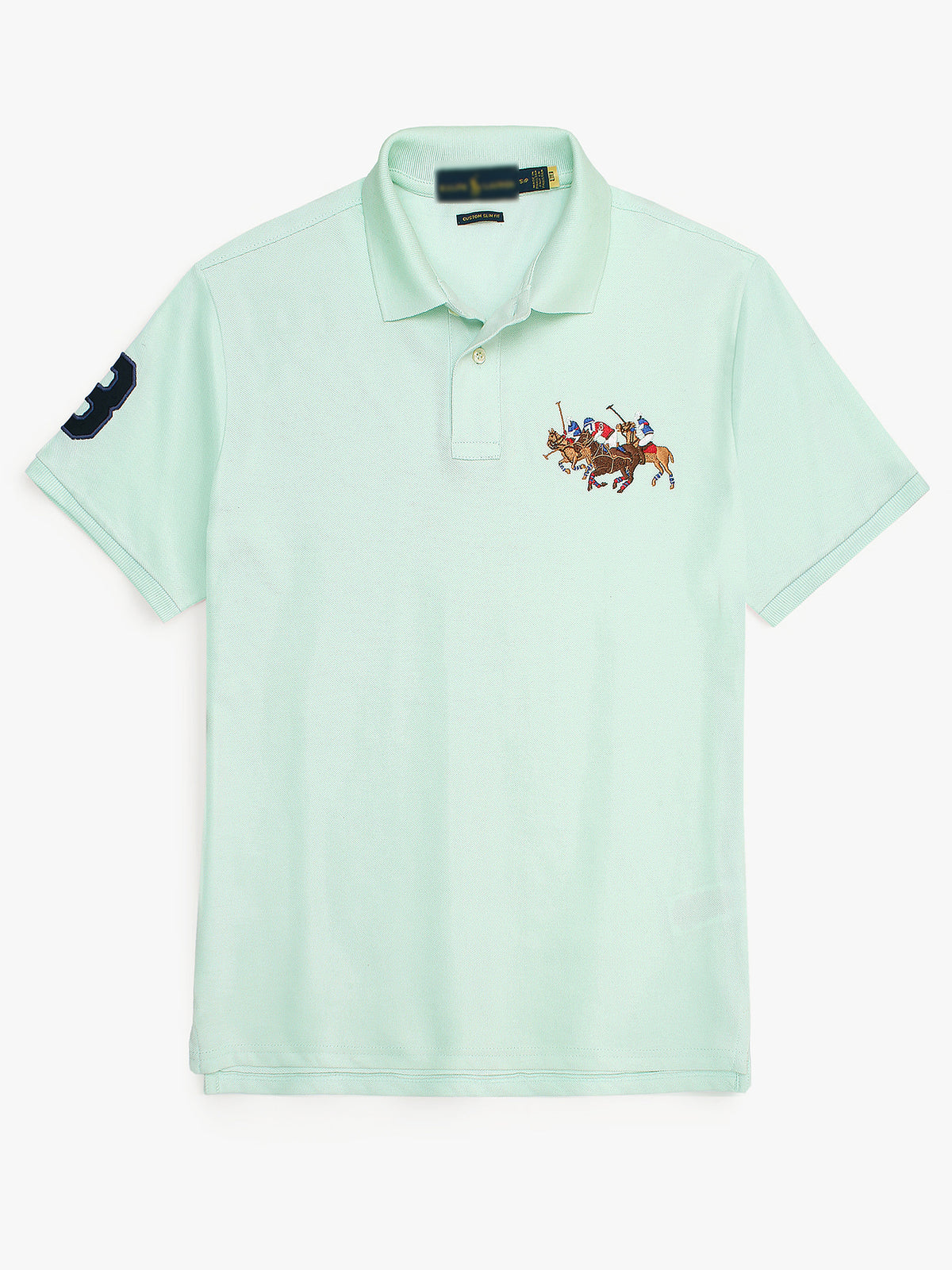 RLPH LURN PREMIUM 3 PNY POLO MEN SEA-GREAN