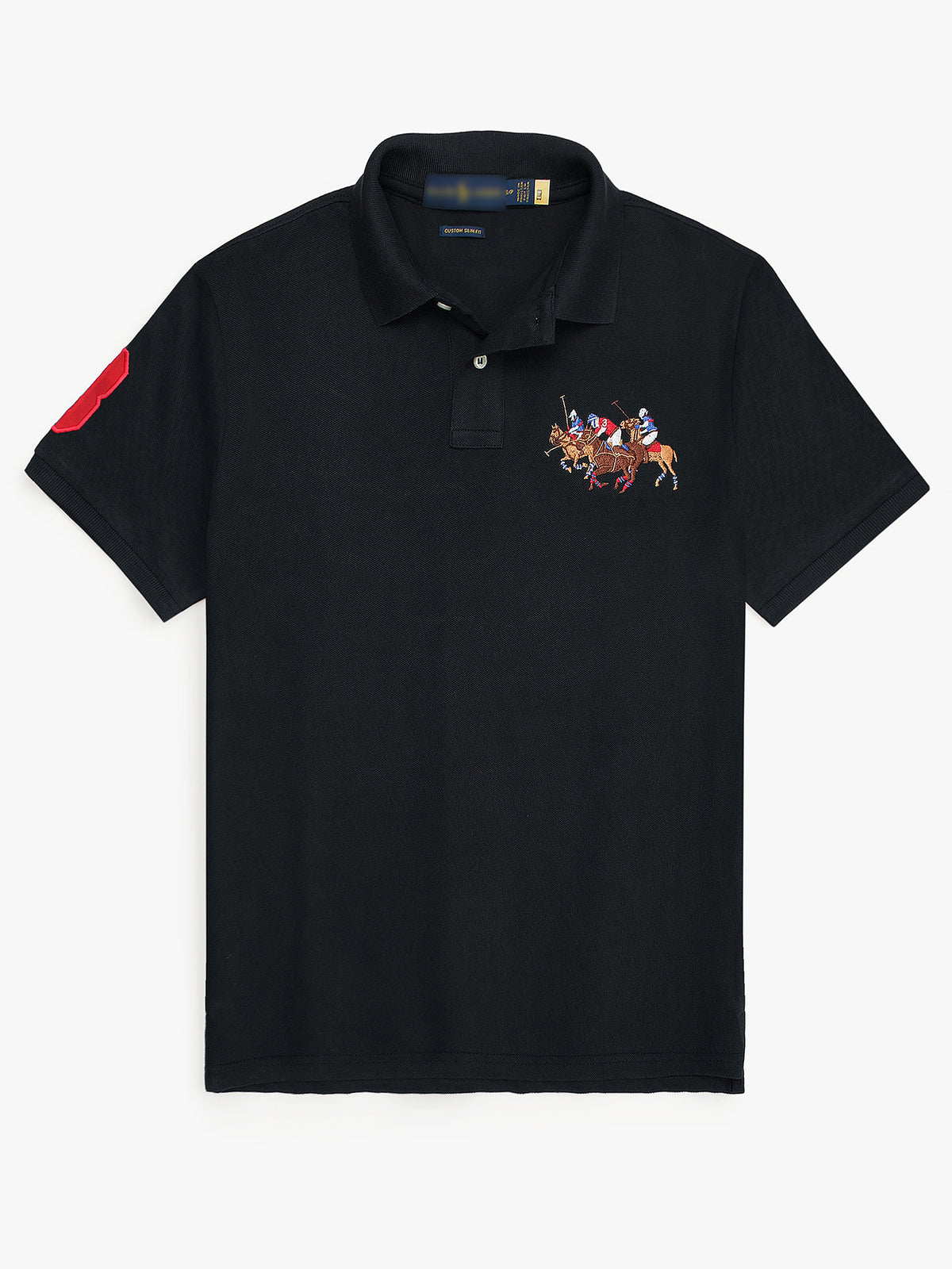 RLPH LURN PREMIUM 3 PNY POLO MEN BLACK