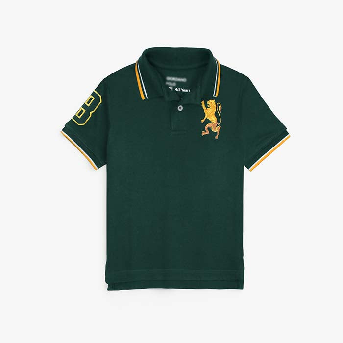 GRDANO PREMIUM KIDS 3D LION POLO GREEN