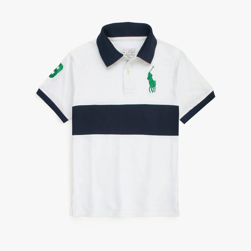 KIDS RL PREMIUM KIDS NEAVY PANNEL WHITE POLO