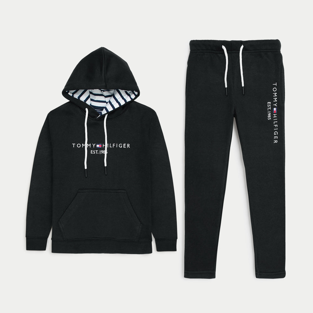 T-H PREMIUM FLEECE KIDS TRACKSUIT BLACK