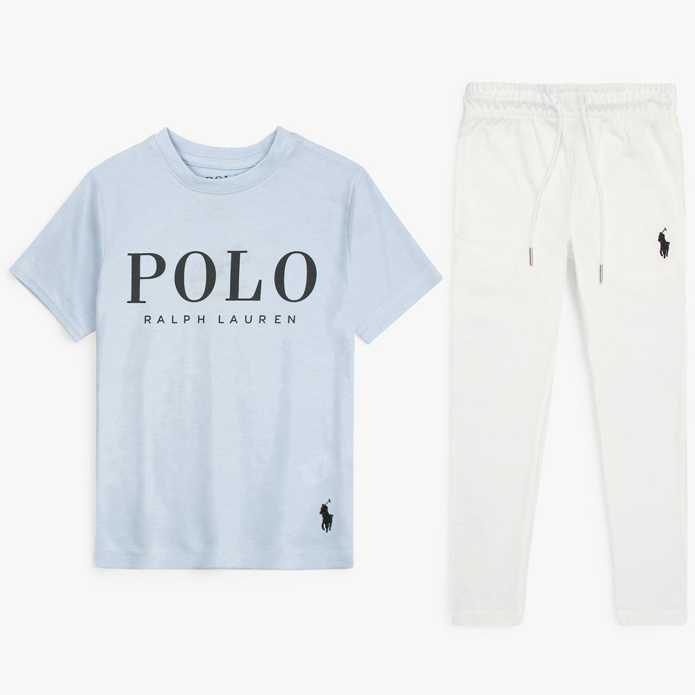 R-L KIDS PREMIUM SML PNY TWINSET SKY-WHITE