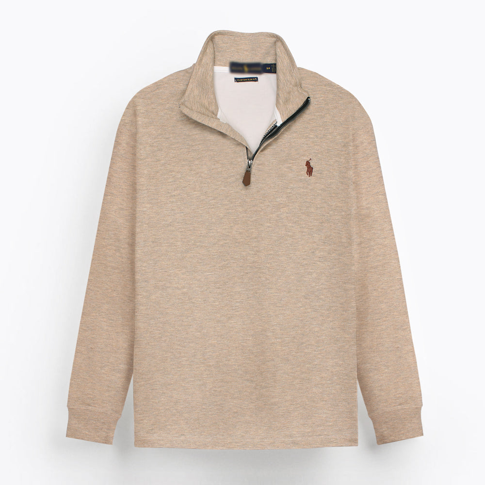 RL LUXURY QUATER ZIP PULLOVER SKIN